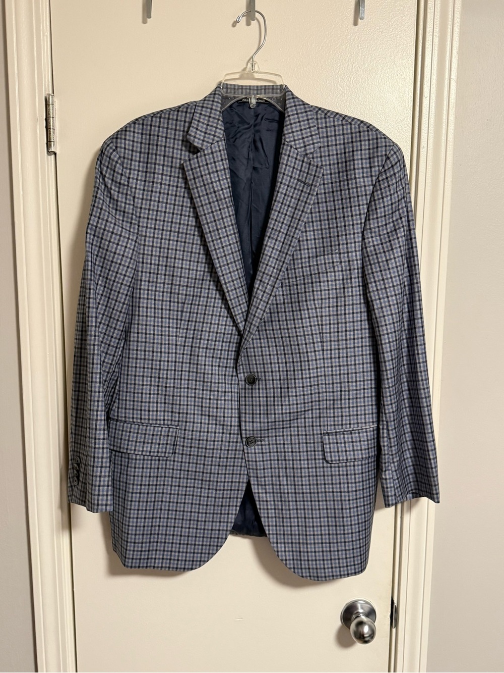 Jack Victor Exclusive Collection Oak Hall Blazer Men 44R Super 130s Wool Plaid
